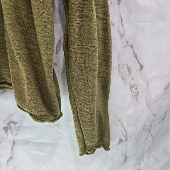 Thomas Payne Shirt Mens Large Pea Green Thermal Long Sleeve Henley Button - Picture 4 of 10